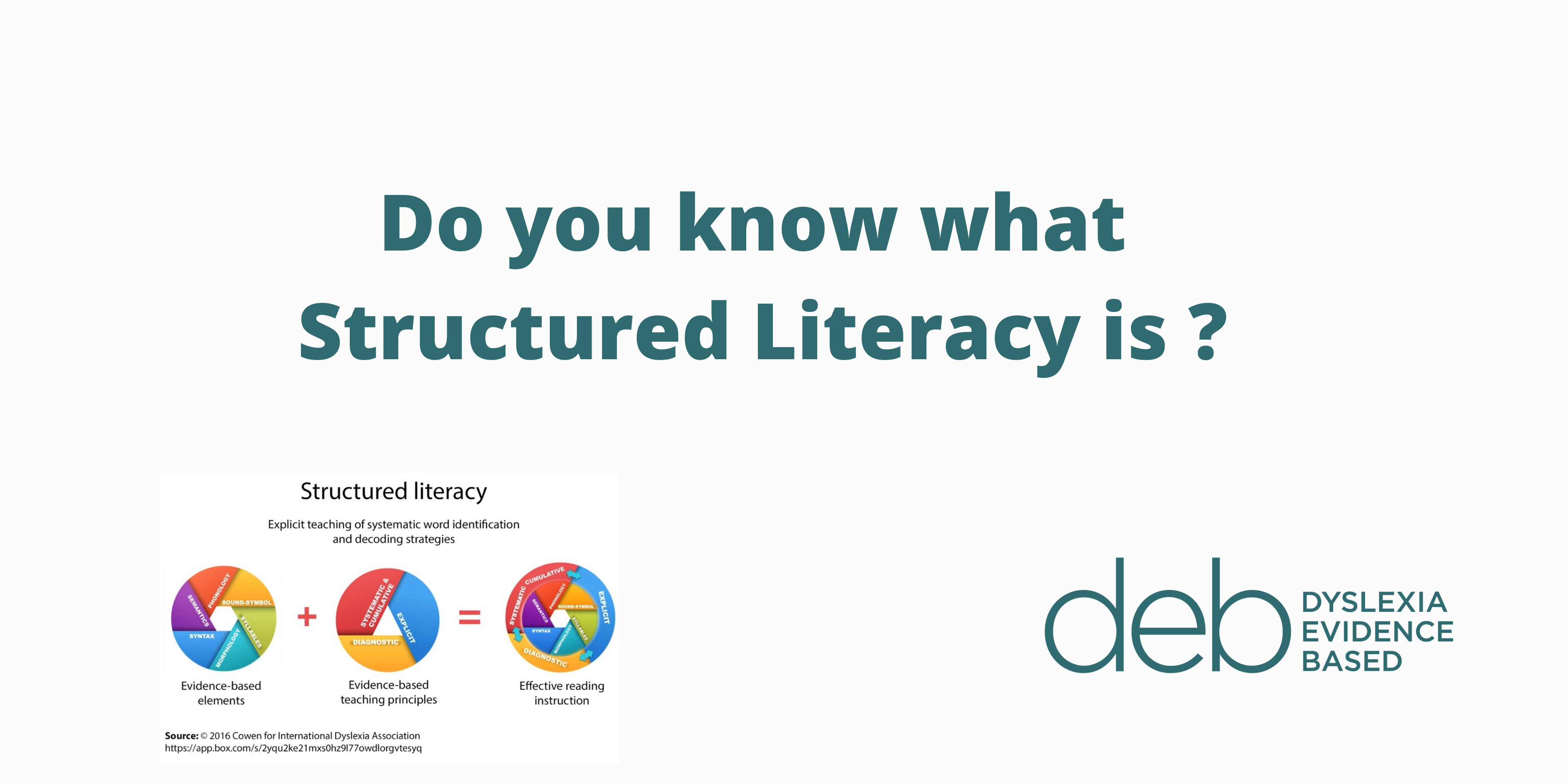 Do You Know What Structured Literacy Is